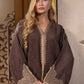 Caftan Marron aux Broderies Élégantes - Ladmana