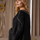 Caftan Noir Brillant au Style Sophistiqué - Ladmana
