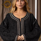 Caftan Noir Brillant au Style Sophistiqué - Ladmana