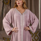 Caftan Rose Élégant aux Finitions Délicates - Ladmana