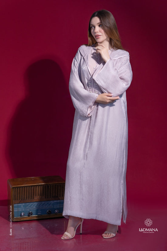 Jellaba 2 pièces rose clair - Ladmana