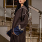Jellaba Bleu Nuit aux Détails Traditionnels - Ladmana