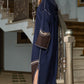 Jellaba Bleu Nuit aux Détails Traditionnels - Ladmana