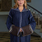 Jellaba Bleu Nuit aux Détails Traditionnels - Ladmana