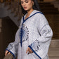 Jellaba Bleue à Broderies Artisanales - Ladmana