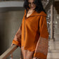 Jellaba Orange aux Détails Contemporains - Ladmana
