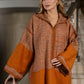 Jellaba Orange aux Détails Contemporains - Ladmana
