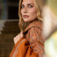 Jellaba Orange aux Détails Contemporains - Ladmana