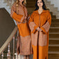 Jellaba Orange aux Détails Contemporains - Ladmana